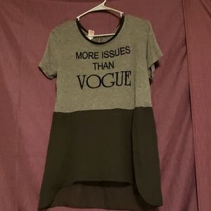 cute t shirt with mesh like bottom